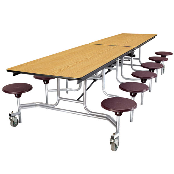 All Mobile Bench School Cafeteria Table By Amtab Options Tables